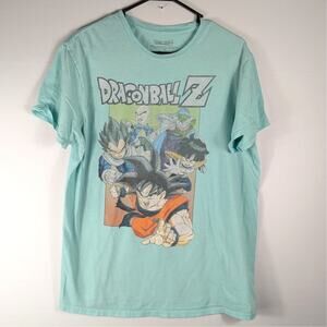 Dragon Ball Z Anime Graphic T Shirt Large Mint Green Goku Vegeta DBZ Toei